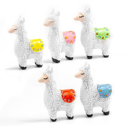 LIV-134, Llama, fridge magnets in llama shape, set of 5