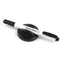 BA-019, Whiteboard-Marker schwarz, mit magnetisch haftendem Wischer