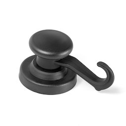 M-96, Gancho magnético con gancho giratorio, plastificado, superfuerte, fuerza de sujeción aprox. 10 kg