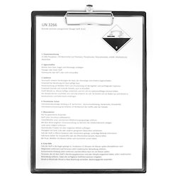 WS-WSF-02, Klemmbrett schwarz, magnetisch, mit Folienüberzug, Format A4