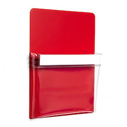 MP-A4/red, Funda magnética roja A4, para oficinas y talleres, formato A4