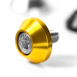OSC-02/gold, Arandela cónica, de aluminio anodizado, dorado, ¡no es magnética!