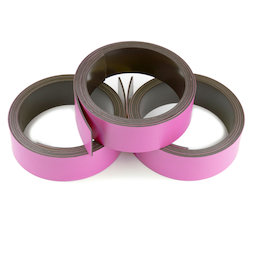 MT-20/pink, Nastro magnetico colorato 20 mm, da scrivere e tagliare, rotoli da 1 m, rosa