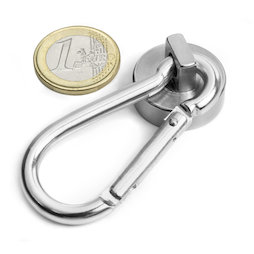 KTN-25, Potmagneet met karabijn Ø 25 mm, karabijnlengte 60 mm