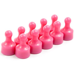M-PIN/pink, Magnetpins 'Player', Pinnwand-Magnete in Form einer Spielfigur, 10er-Set, rosa