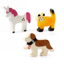 LIV-140, Animales magnéticos de madera Trauffer, imanes de nevera hechos a mano, 4 animales diferentes disponibles