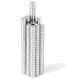 S-04-02-N, Disc magnet Ø 4 mm, height 2 mm, neodymium, N45, nickel-plated