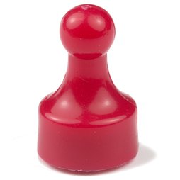 M-PIN/red, Magnetpins 'Player', Pinnwand-Magnete in Form einer Spielfigur, 10er-Set, rot