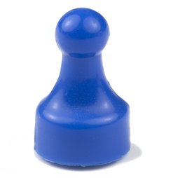 M-PIN/blue, Magnetpins 'Player', Pinnwand-Magnete in Form einer Spielfigur, 10er-Set, blau