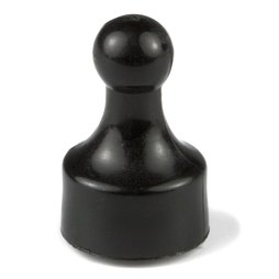 M-PIN/black, Magnetpins 'Player', Pinnwand-Magnete in Form einer Spielfigur, 10er-Set, schwarz
