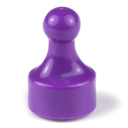 M-PIN/purple, Magnetpins 'Player', Pinnwand-Magnete in Form einer Spielfigur, 10er-Set, violett