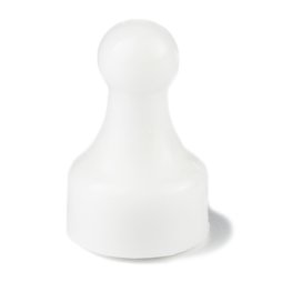 M-PIN/white, Magnetpins 'Player', Pinnwand-Magnete in Form einer Spielfigur, 10er-Set, weiß