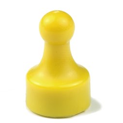 M-PIN/yellow, Magnetpins 'Player', Pinnwand-Magnete in Form einer Spielfigur, 10er-Set, gelb