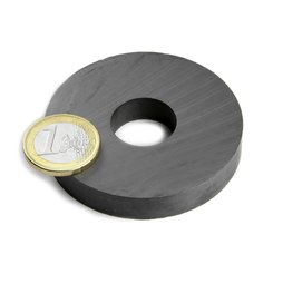 FE-R-60-20-10, Aro magnético Ø 60/20 mm, alto 10 mm, ferrita, Y35, sin revestimiento