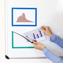 QMS-A5, Magnet-Rahmen A5, zum Aufhängen von Hinweisen, für Whiteboards, Schränke etc., Format A5