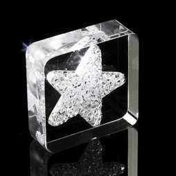 LIV-40, Diamond Star, koelkastmagneet ster, met Swarovski-kristallen