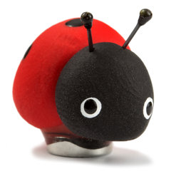 LIV-41/ladybug, Handmade magneten, Fimo unicaten in een set van 4, lieveheersbeestje