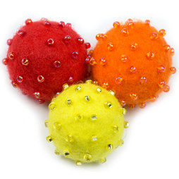 LIV-42/rbs, Adams, decoratieve magneten van vilt, Regenbogen zomer, set van 3