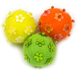LIV-42/fps, Adams, decoratieve magneten van vilt, Flower Power Zomer, set van 3