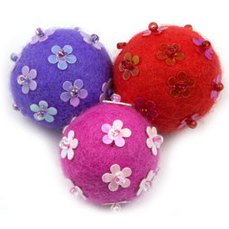 LIV-42/fpw, Adams, decoratieve magneten van vilt, Flower Power Winter, set van 3