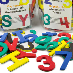 M-38, Buchstaben oder Zahlen, magnetisches Zeichen-Set, aus EVA-Schaum, 4 Farben gemischt