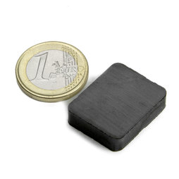 FE-Q-25-20-06, Bloque magnético 25 x 20 x 6 mm, ferrita, Y35, sin revestimiento