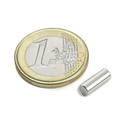 S-04-10-AN, Cilindro magnético Ø 4 mm, alto 10 mm, neodimio, N45, niquelado