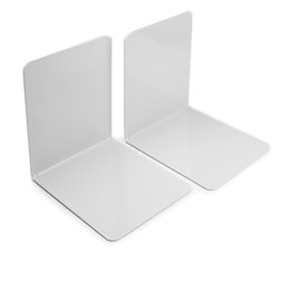 M-BOOK/grey, Fermalibri magnetici, in metallo, set da 2, grigio