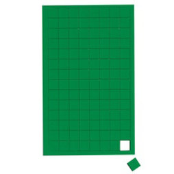 BA-012S/green, Cuadrados magnéticos pequeños, para pizarras blancas y de planificación, 112 símbolos por hoja, verde