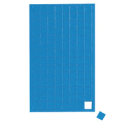 BA-012S/blue, Cuadrados magnéticos pequeños, para pizarras blancas y de planificación, 112 símbolos por hoja, azul