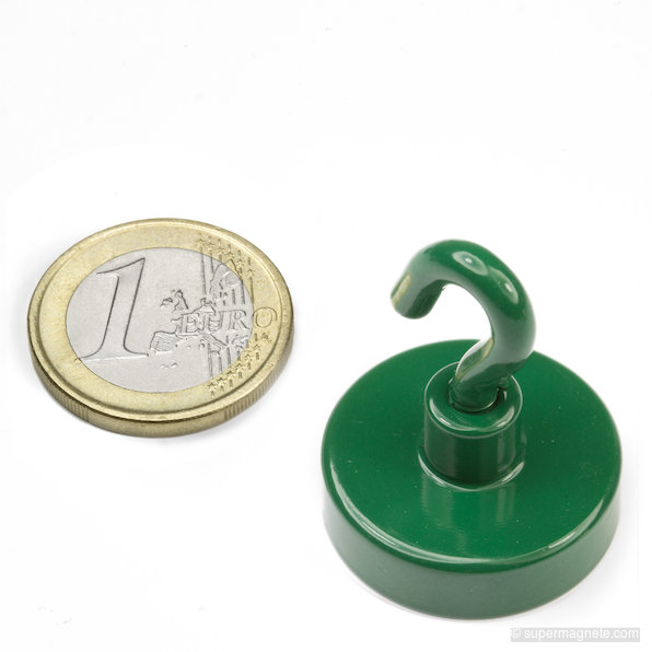 Gancho magnético verde Ø 25,3 mm
