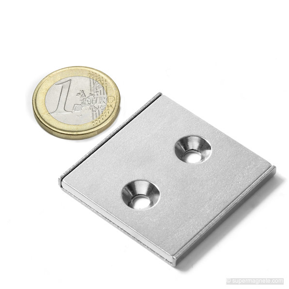 Platte stripmagneet 40 x 40 x 4 mm