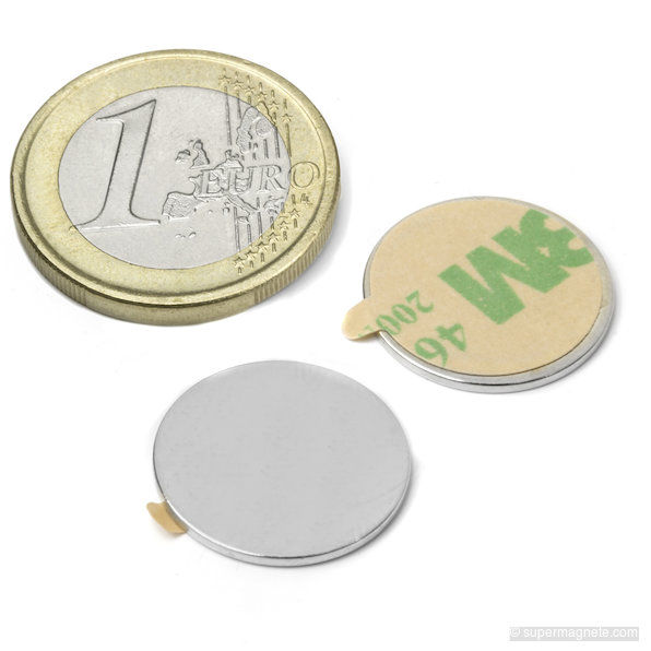Disque magnétique autocollant Ø 18 mm, hauteur 1 mm