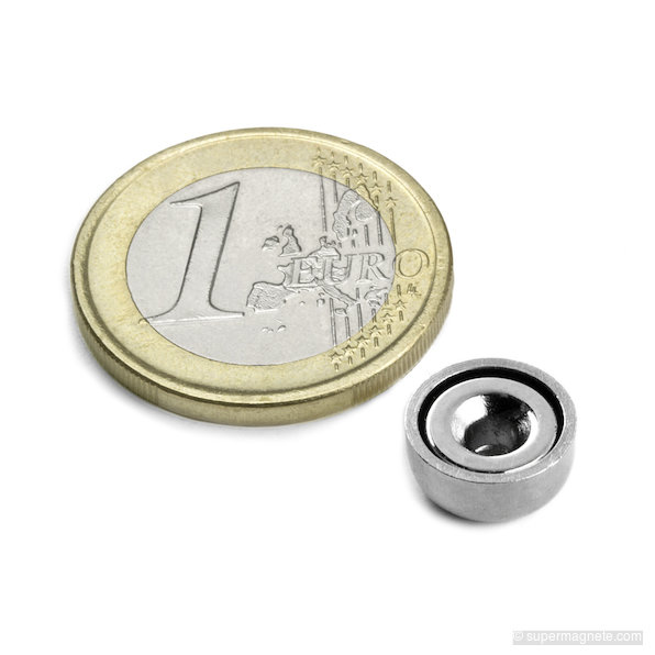 Potmagneet met verzonken gat Ø 10 mm