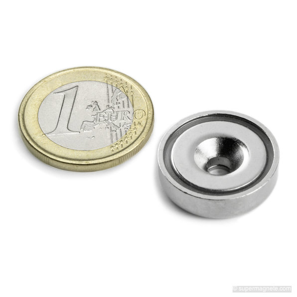 Imán en recipiente avellanado Ø 20 mm