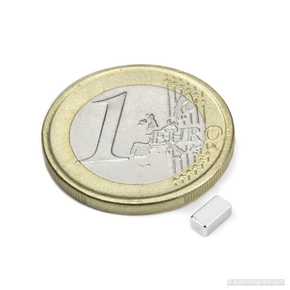Quadermagnet 5 x 2,5 x 2 mm