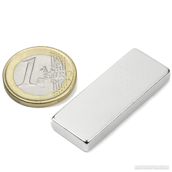 Quadermagnet 40 x 15 x 5 mm