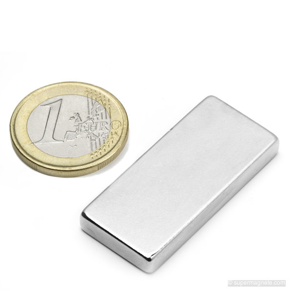 Quadermagnet 40 x 18 x 5 mm