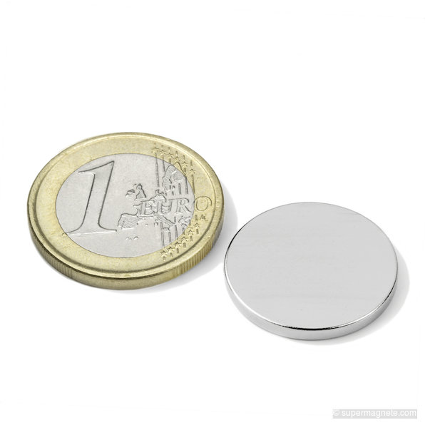 Disco magnetico Ø 20 mm, altezza 2 mm
