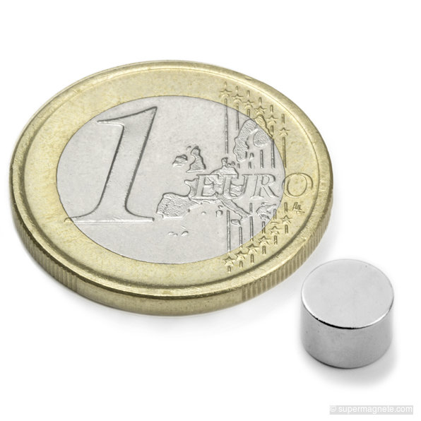 Schijfmagneet Ø 6 mm, hoogte 4 mm