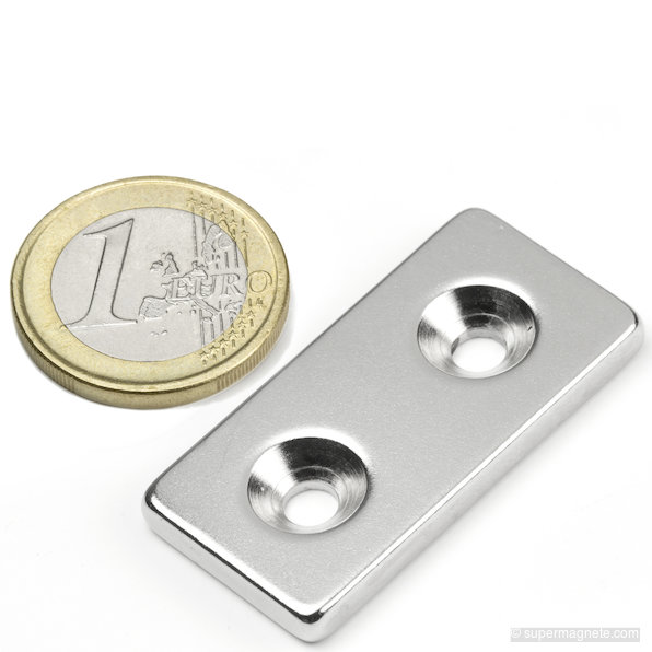 Blokmagneet 40 x 20 x 4 mm