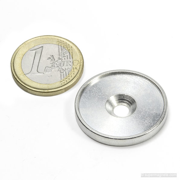 Disque métallique avec bord et trou fraisé M4