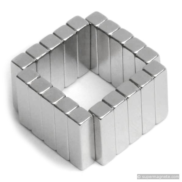 Quadermagnet 15 x 4 x 4 mm